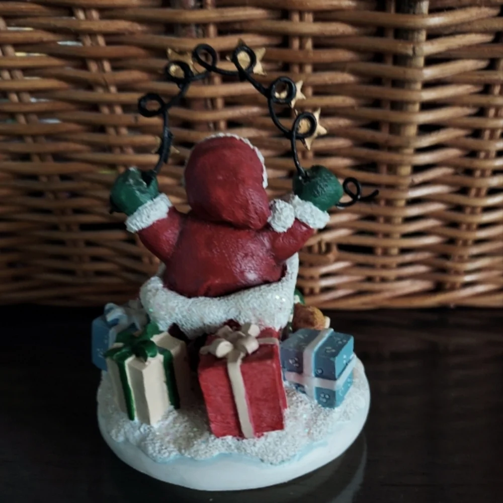 Candle Jar Shade Topper Christmas Santa NWOT